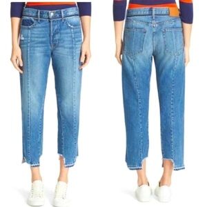 FRAME STEP HEM FRAYED DISTRESSED BUTTON FLY JEANS LE ORIGINAL SIZE 30